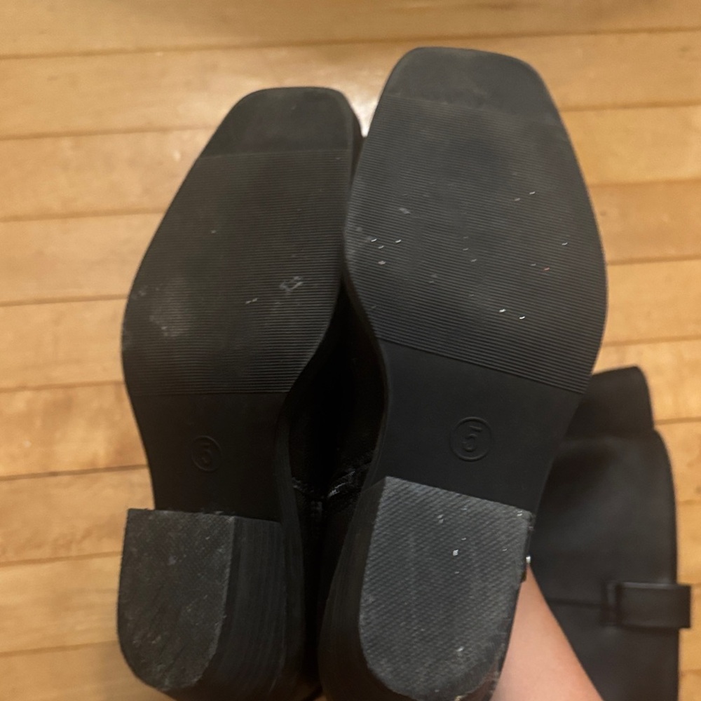 Universal Thread Black Mid-Calf Heeled Riding Boots - Picture 5 of 5